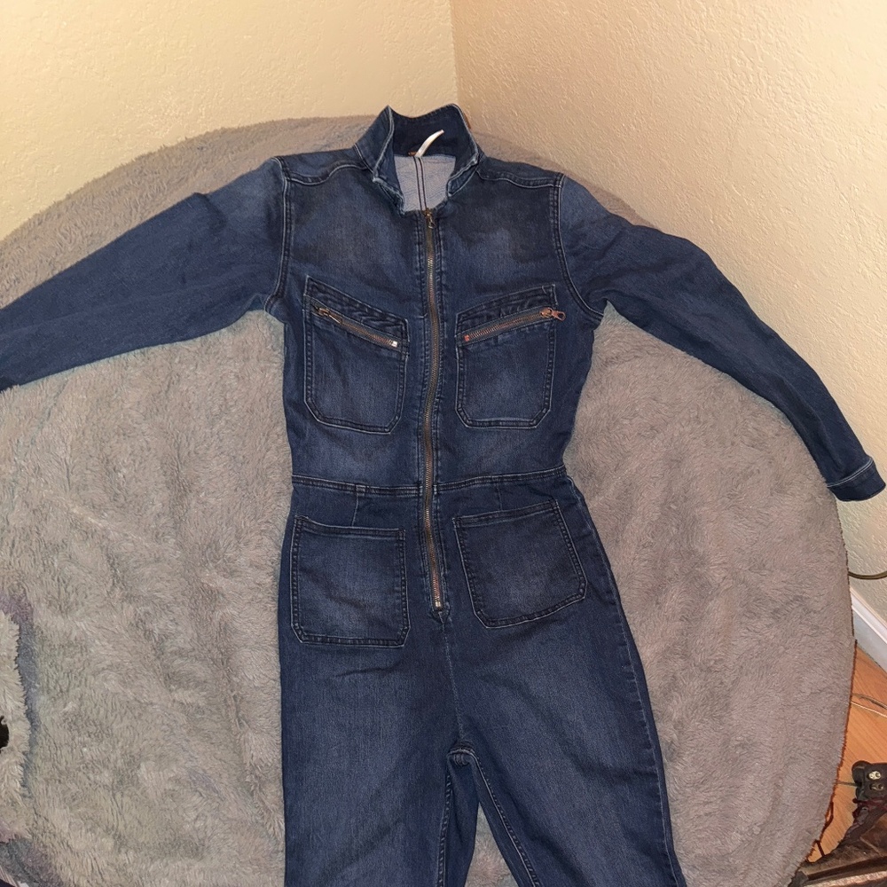 Free people long sleeve jumpsuit